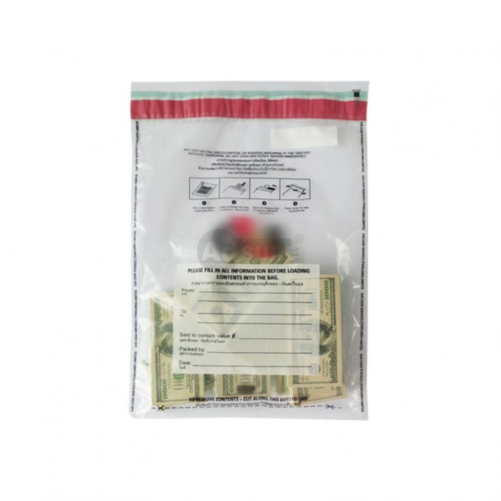 Plastic Security Bags for Cash Money Transfer Plastic Security Bags for Cash Money Transfer
