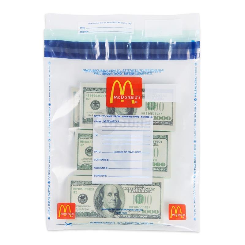 Custom Security Deposit Bags for Retail Chain Stores Custom Security Deposit Bags for Retail Chain Stores