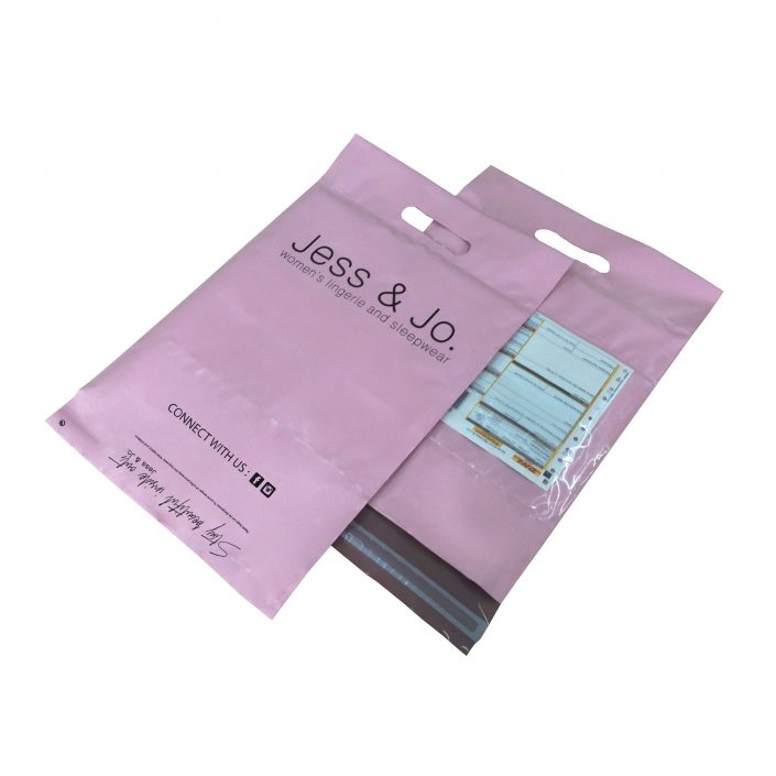 Custom Biodegradable Pink Poly Mailer Bags with Handle Custom Biodegradable Pink Poly Mailer Bags with Handle
